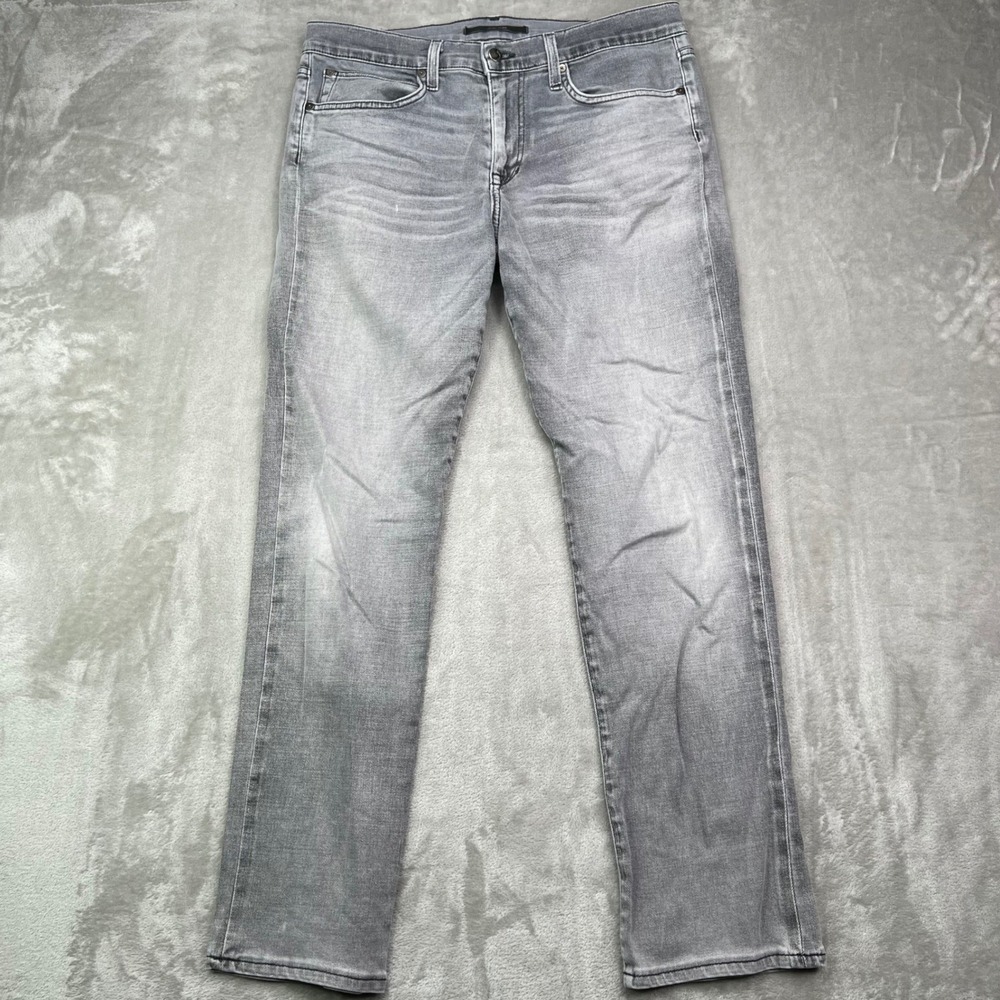 Joe's Jeans The Brixton Jeans Mens 32 Grey Solid Straight Narrow Denim Pants